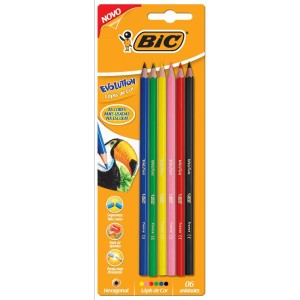 LAPIS 12 CORES BIC EVOLUTION SEXTAVADO