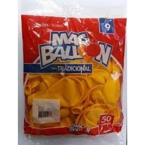 BEXIGA 9.0 AMARELO 50 UN - PC