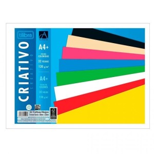BLOCO CRIATIVO A4 32X23 - 32F FOLHAS C/8CORES 120G TILIBRA