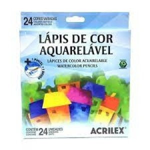 LAPIS 24 CORES AQUARELAVEL  ACRILEX 9654 -UN
